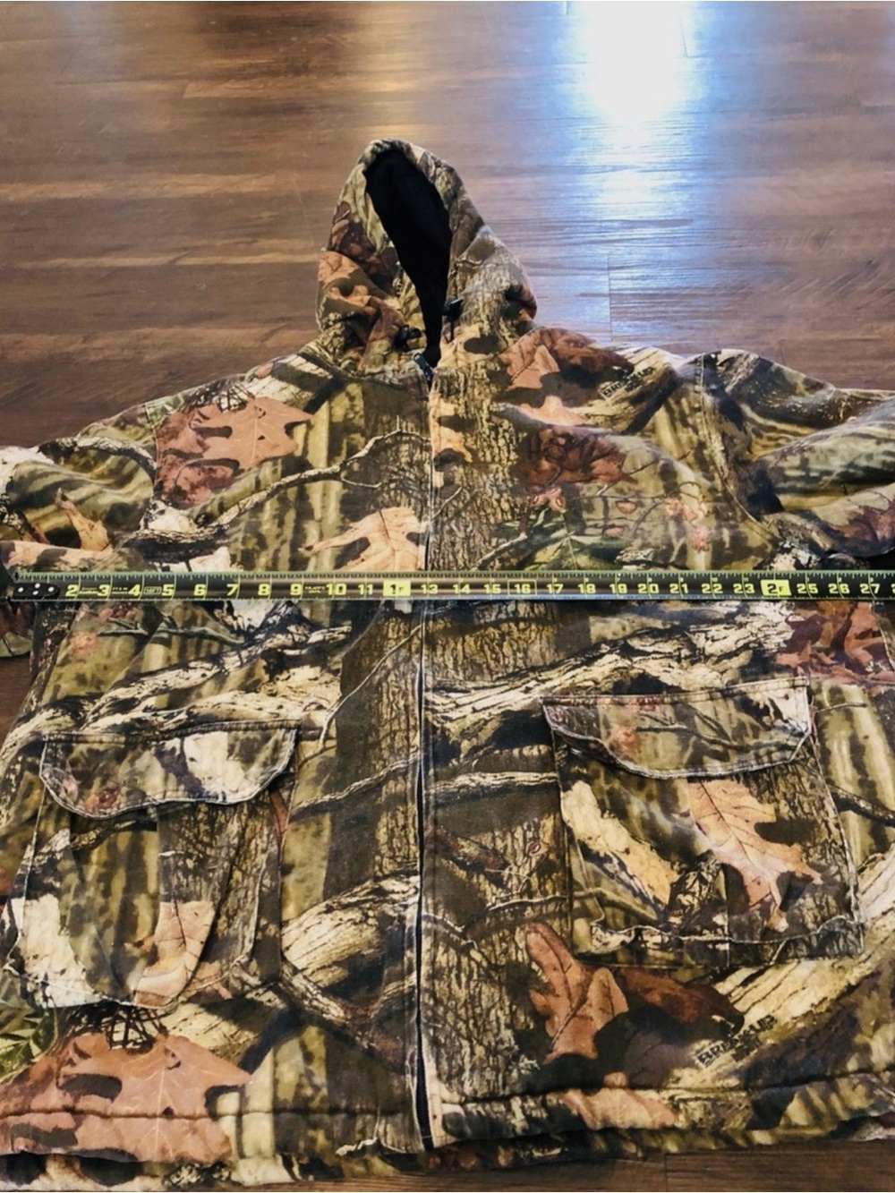 Mossy Oak Break Up Infinity Camouflage Insulated Men XL Hooded Hunting Jacket - Picture 7 of 16